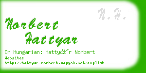 norbert hattyar business card